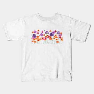 Bees and Flowers Watercolor Kids T-Shirt